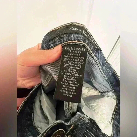 Calvin Klein Y2K Straight Leg Jeans Dark Wash Size 2 - Picture 6 of 13